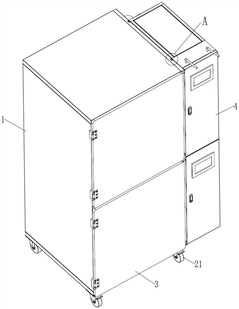 Double-cage independent type negative pressure isolation device convenient for space adjustment