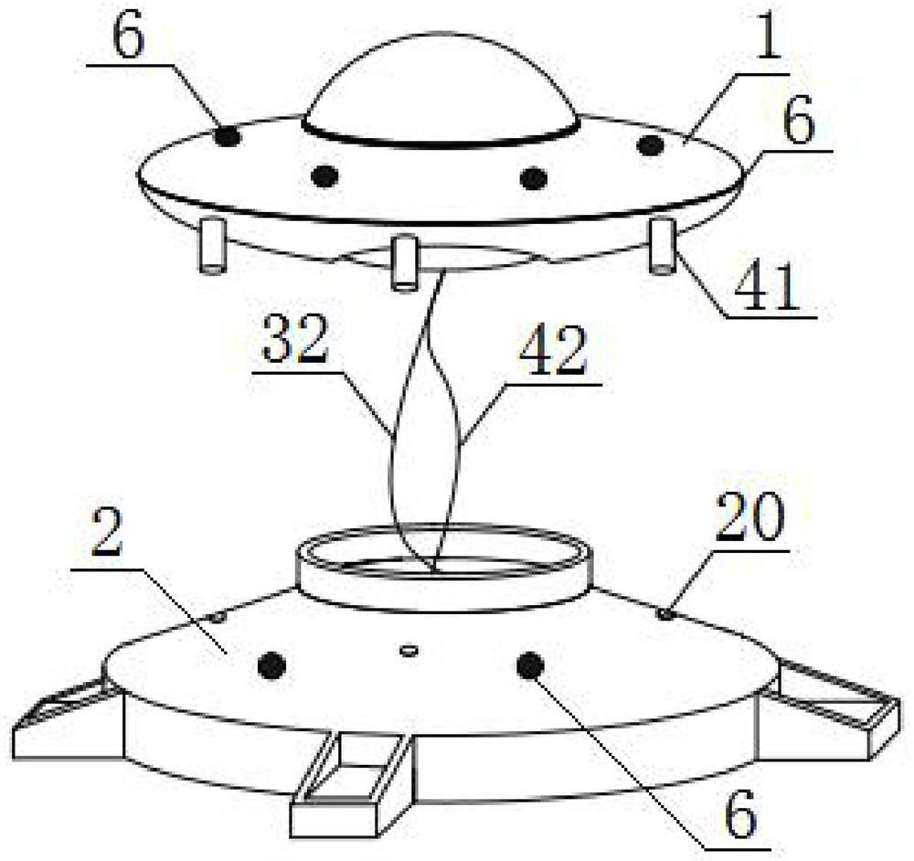 Suspensible ice and snow landscape display device