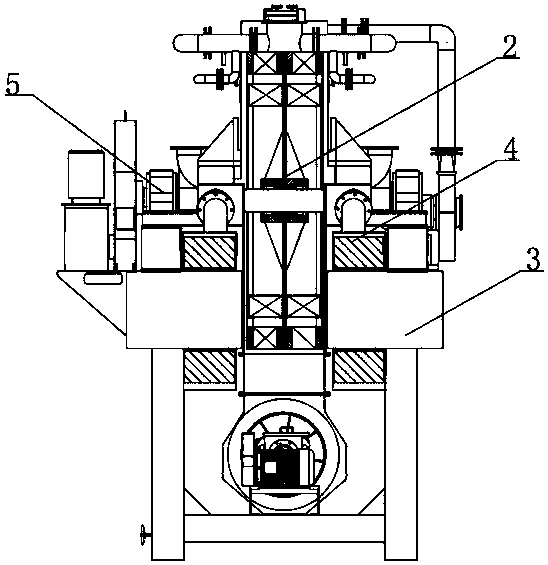 Horizontal magnetic field type vertical-ring high gradient magnetic separator