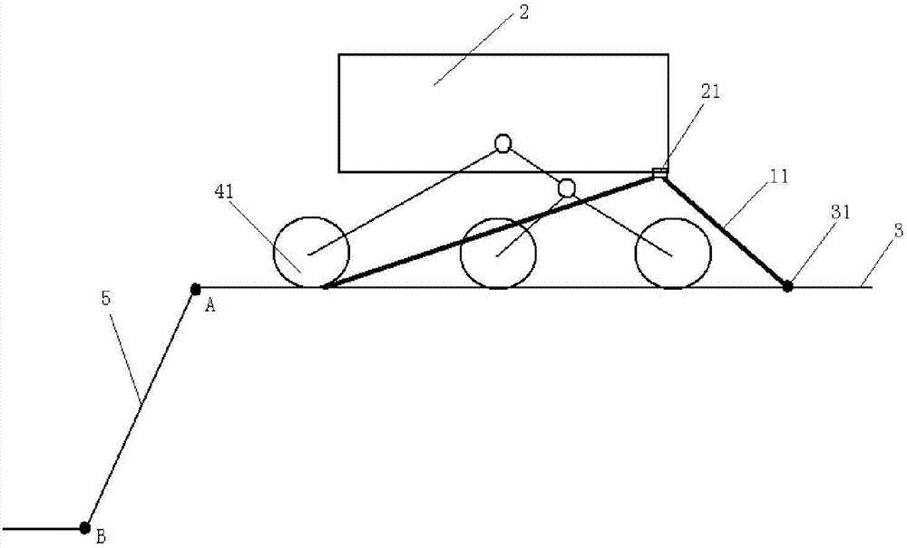 Rope auxiliary bear-off device applicable to probe vehicle