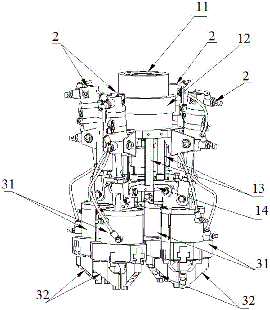 Valve assembly robot gripper with posture capable of being changed and working process of valve assembly robot gripper