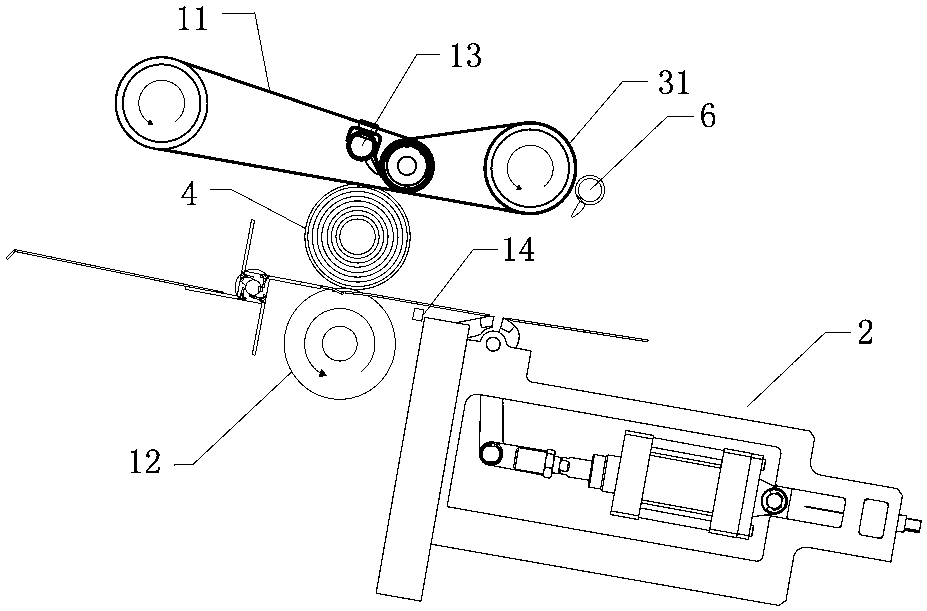 Unilateral pressing coiling block non-glue tail sealing device