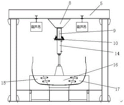 U-shaped vehicle assembling tool