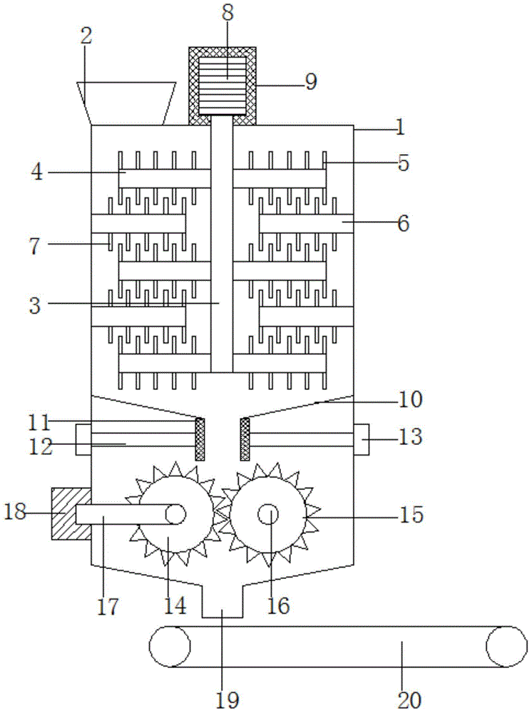 Deironing pulverizer for producing ceramics