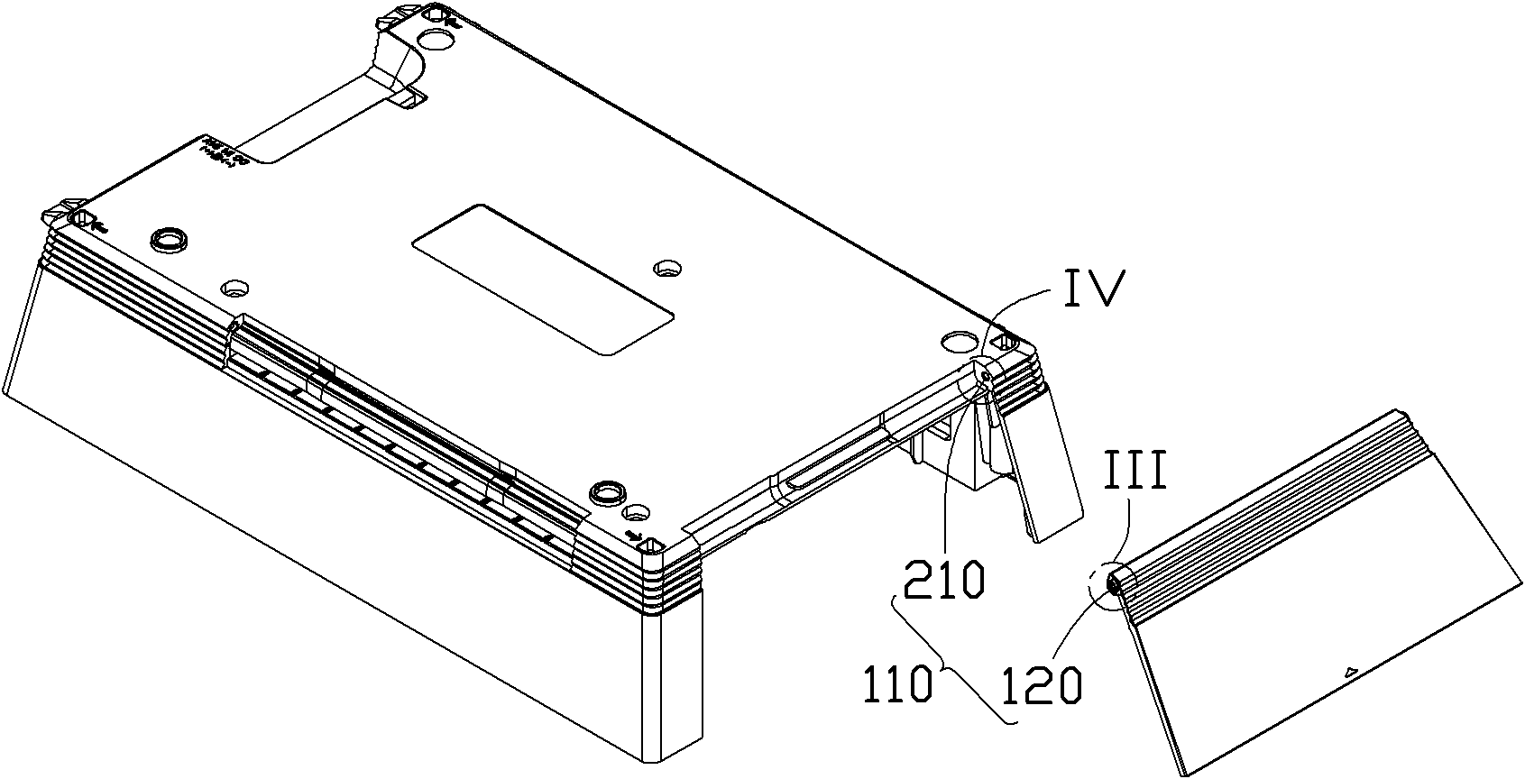 Shell product with ball head rotating shaft