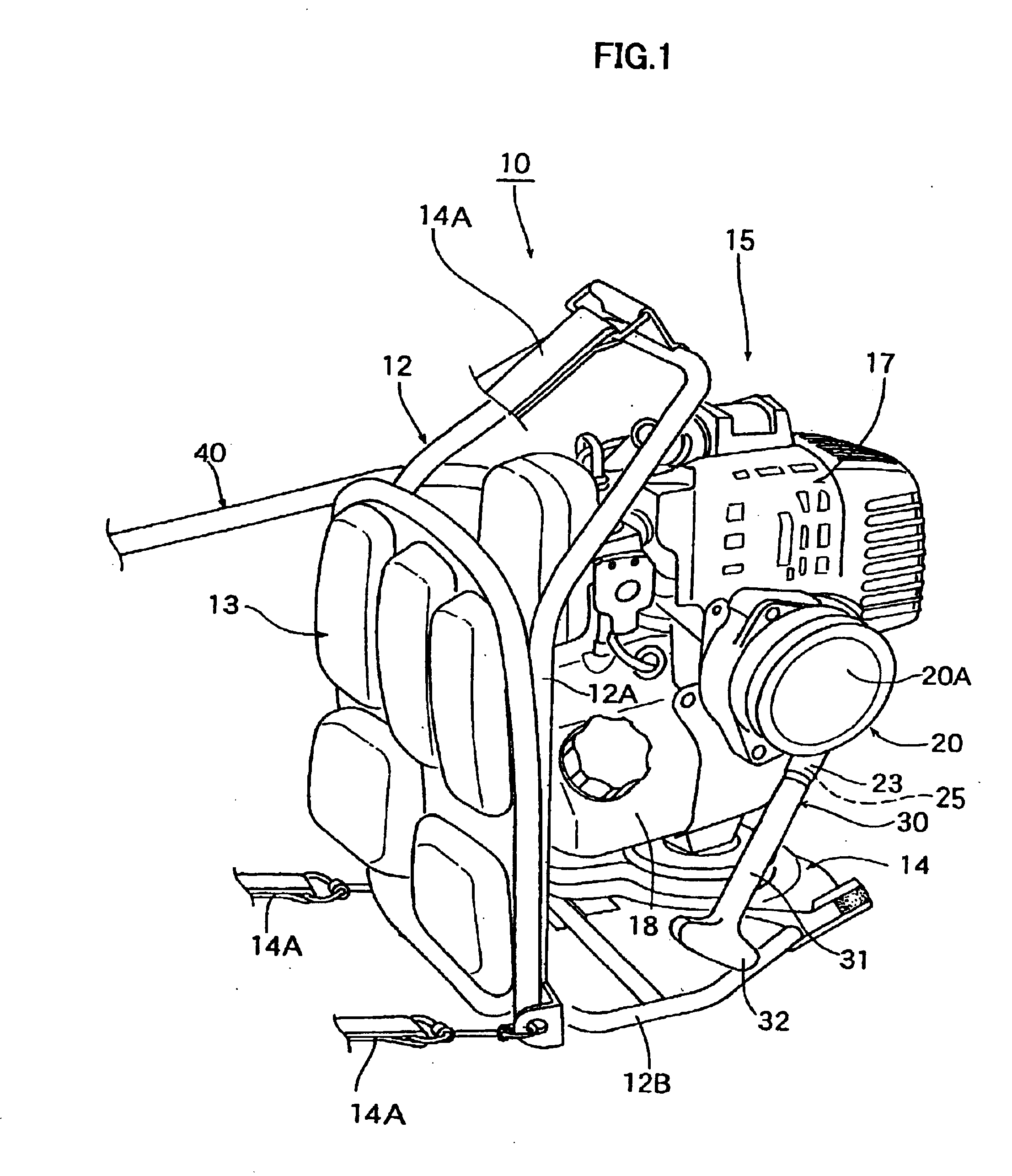 Recoil starter for backpack type power working machine