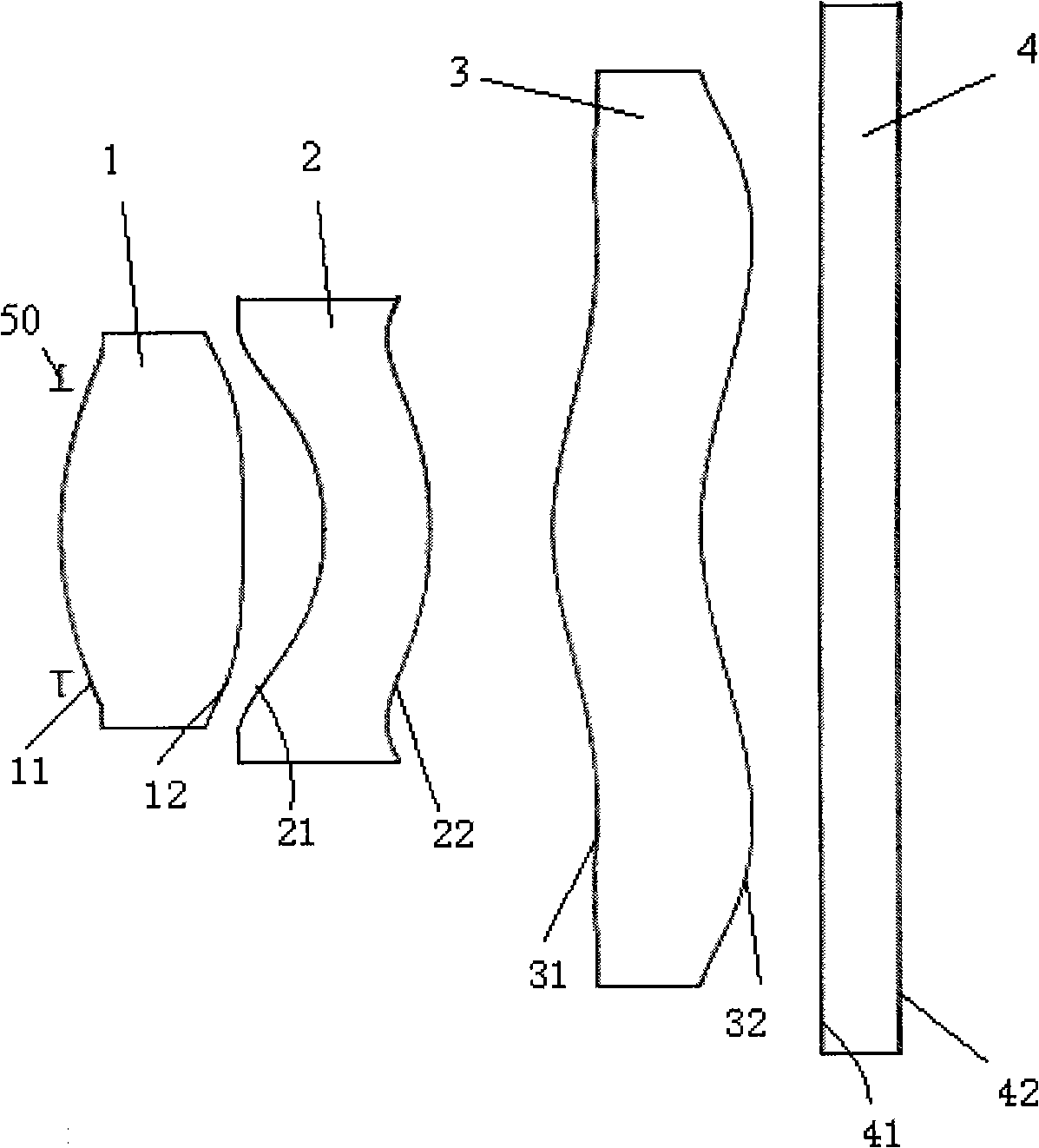 Optical lens with short overall length