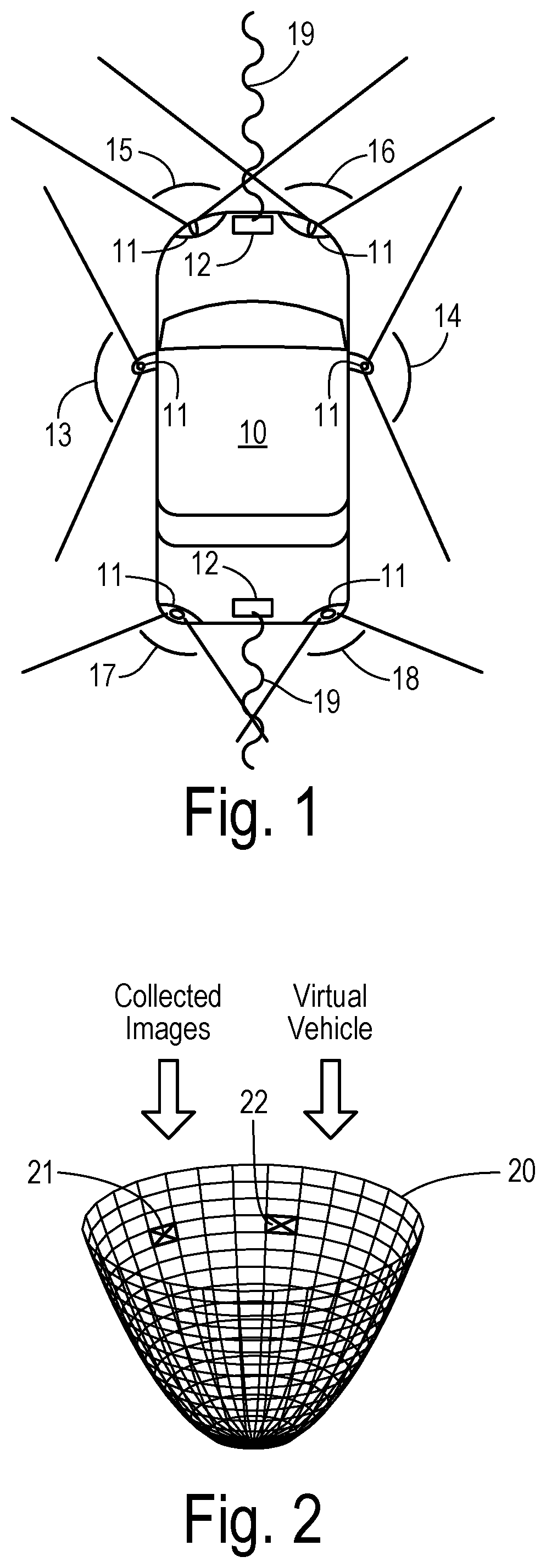 Adaptive transparency of virtual vehicle in simulated imaging system