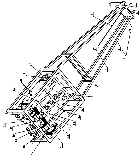 Minitype laying device for power cable