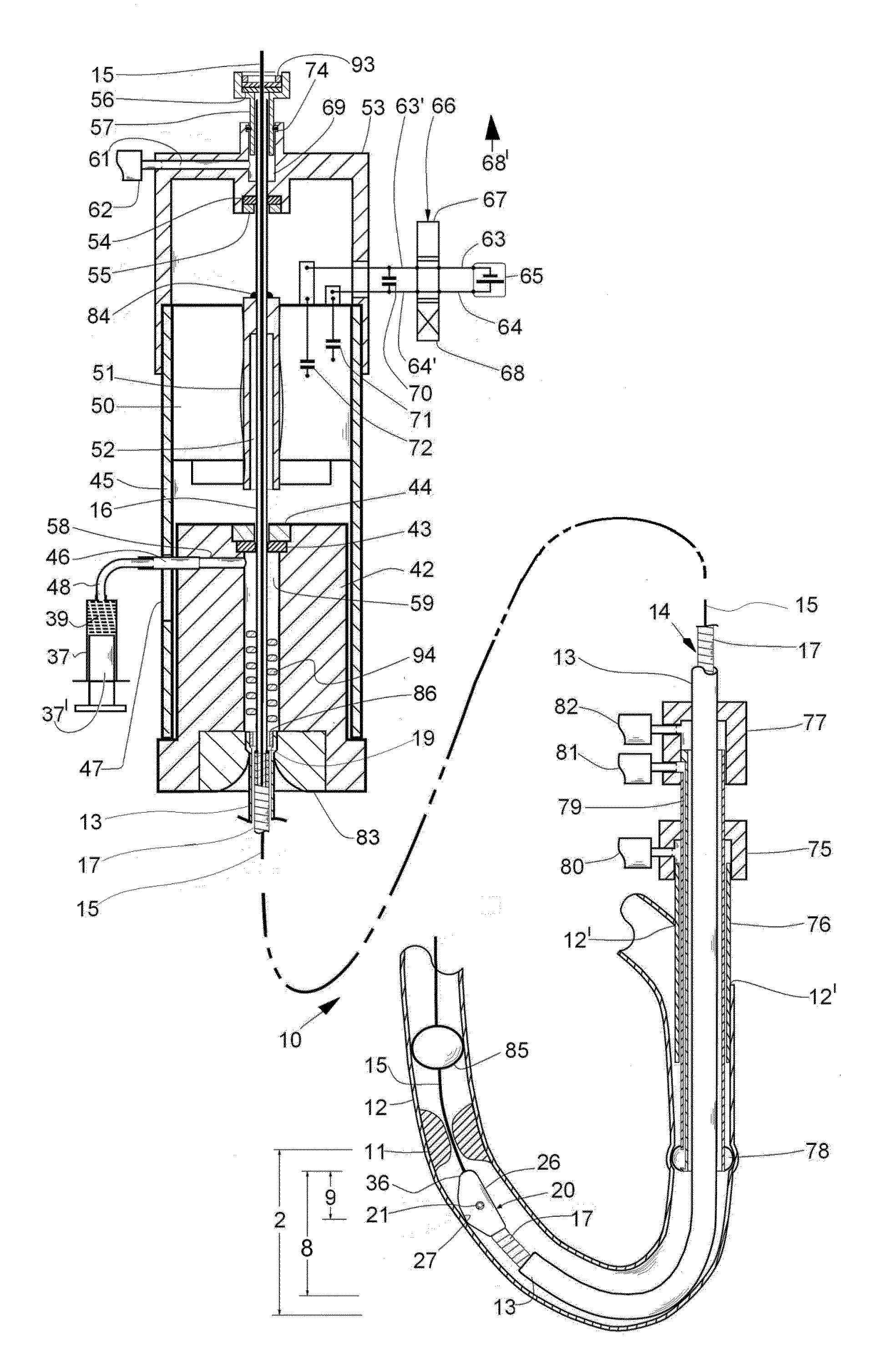 Rotary catheter drive unit containing seal-sets