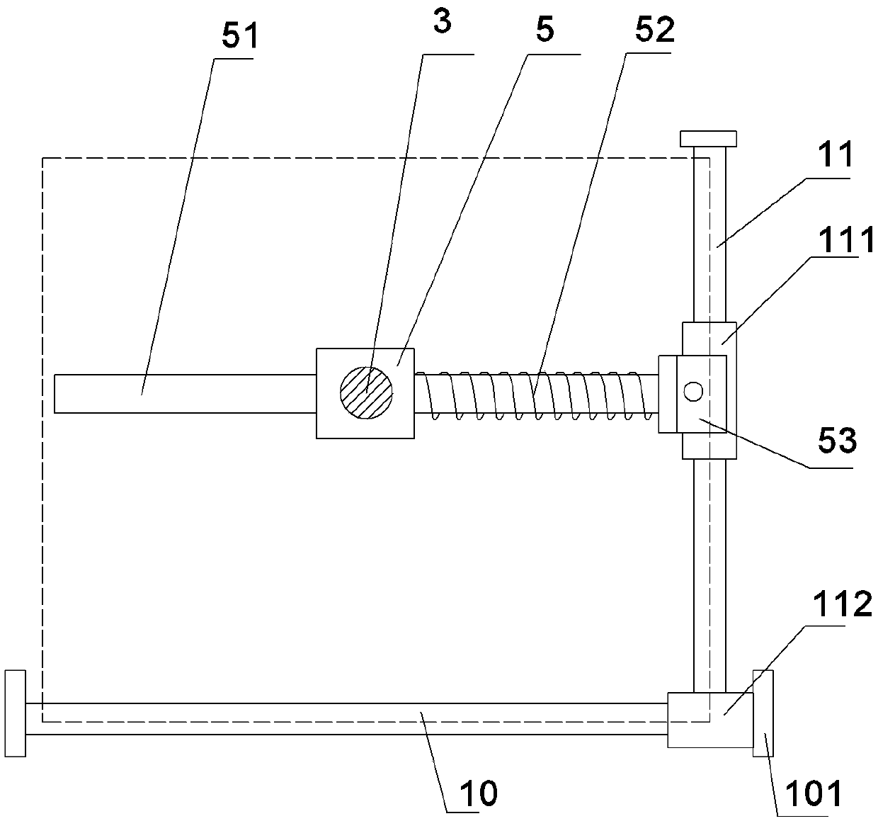 Rectangular tube inner wall dust removal device