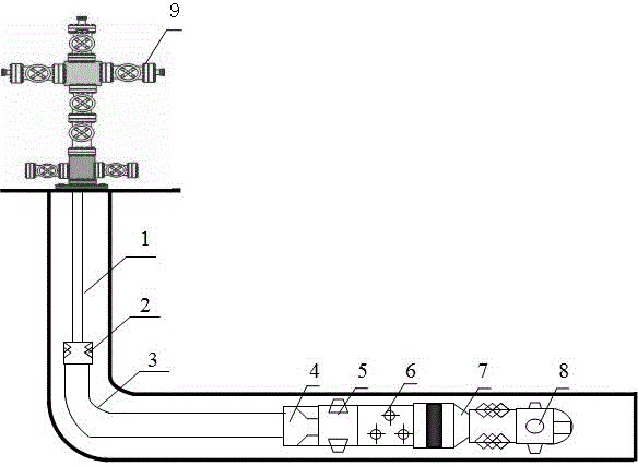 Fracturing and completion integrated method adopting coiled tubing and production tubing combined tubing string