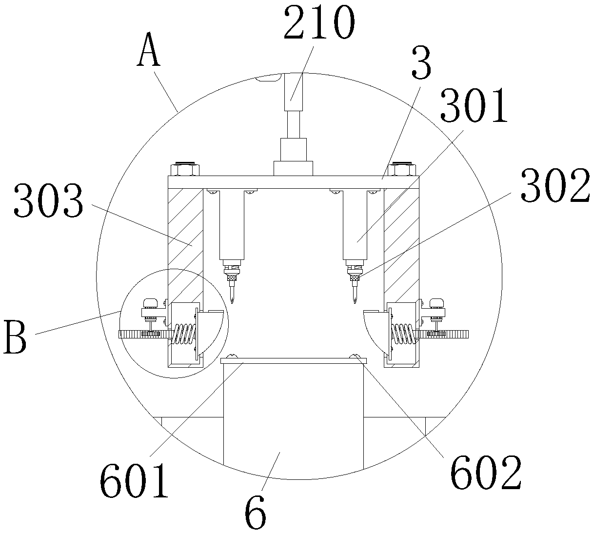 Discrete physical device for dismounting power battery module structure bottom plate