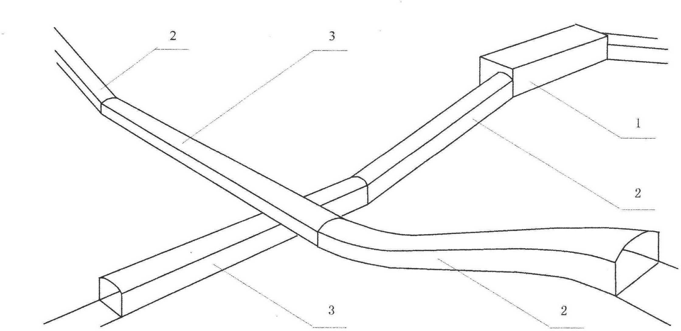 Assistance, high-speed and energy-saving type metro track imposed with speed-reducing weak inertial force