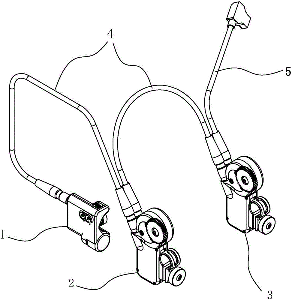 Double-channel control component for camera lens