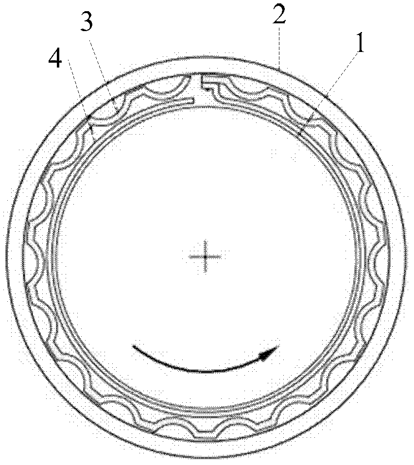 Predication method of abrasion service life of foil sheet dynamic pressure radial gas bearing