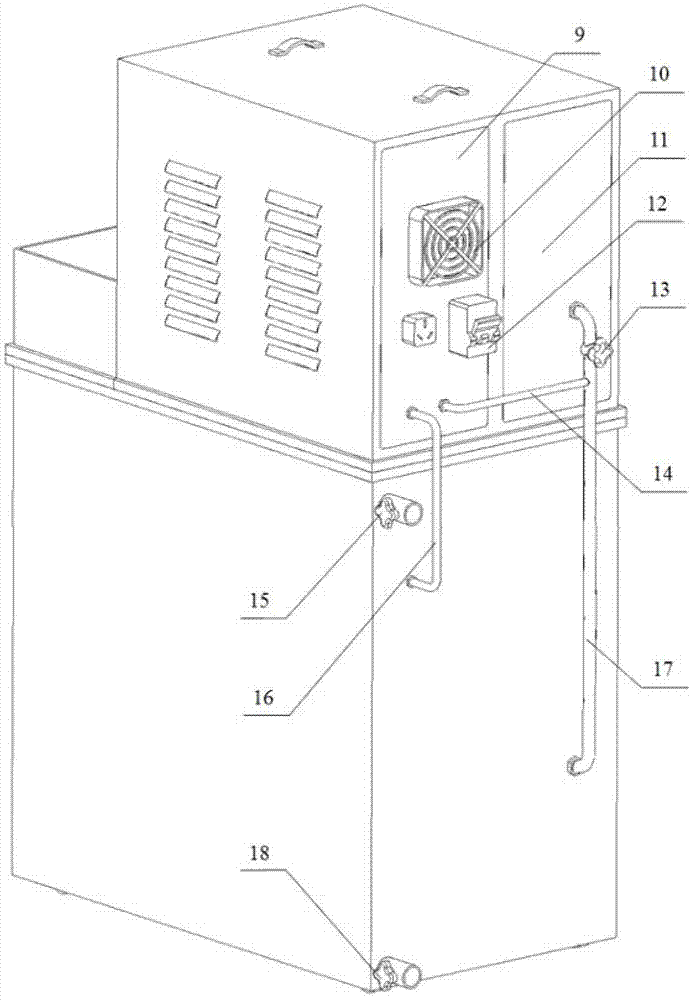 Metal material end surface quenching test machine