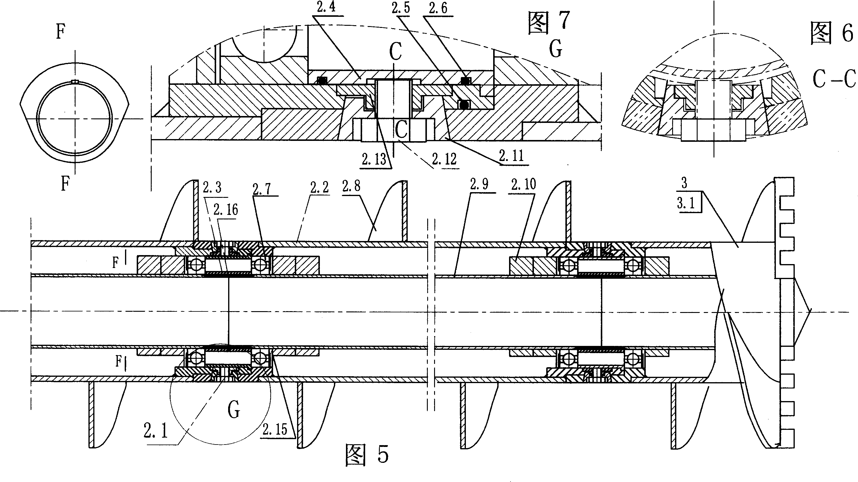 Oscillatory auger hole and dredging device