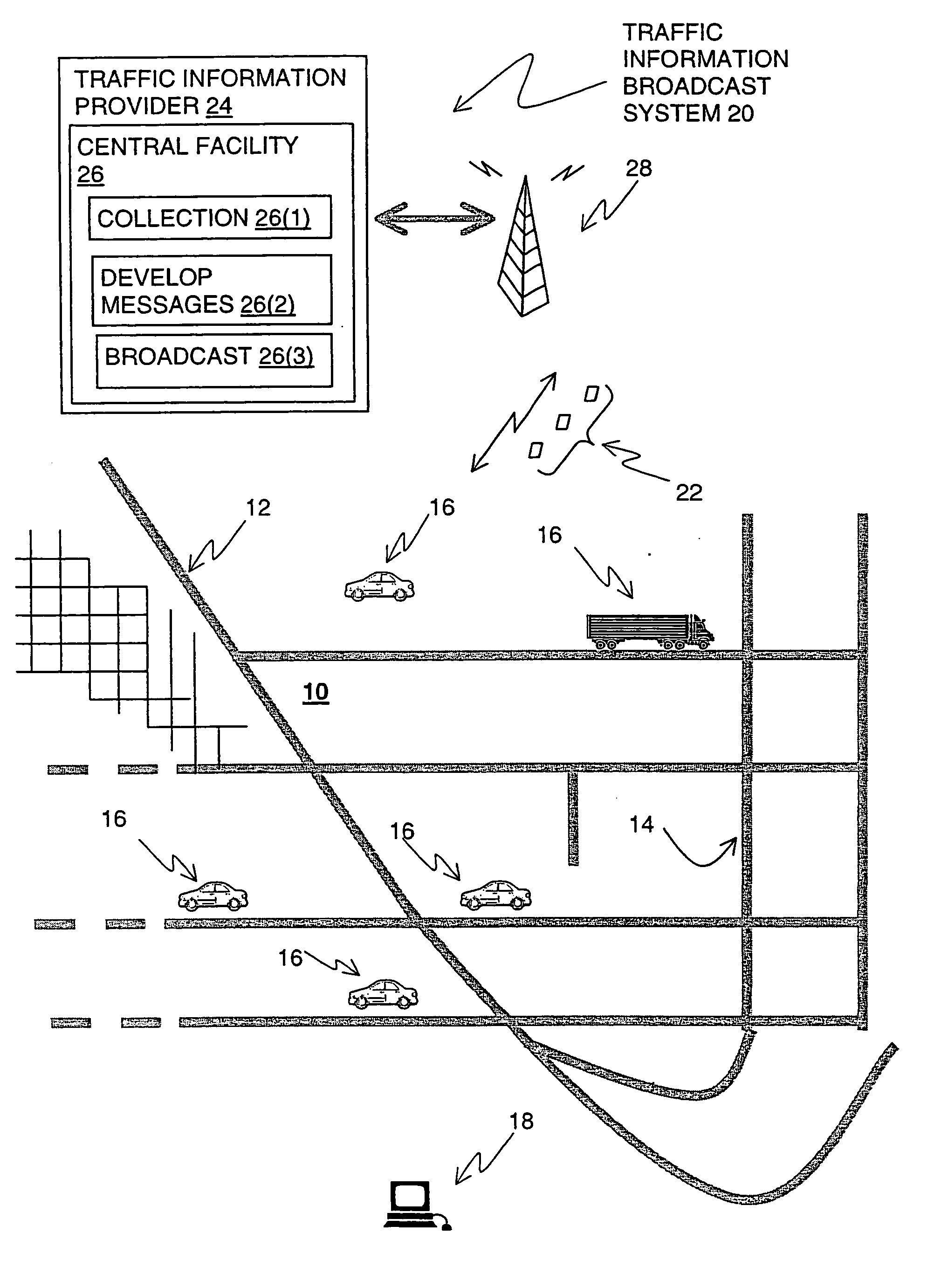 Method and system for developing traffic messages