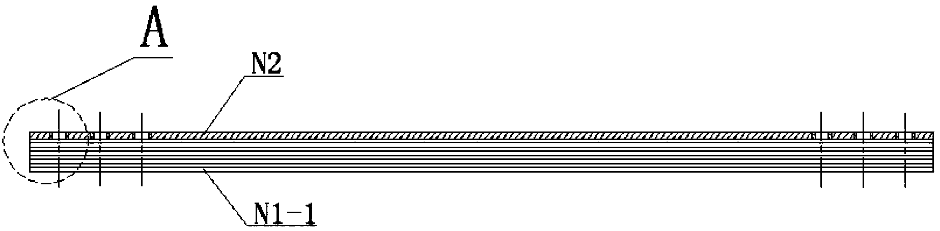 Machining method for perforated U-shaped rib