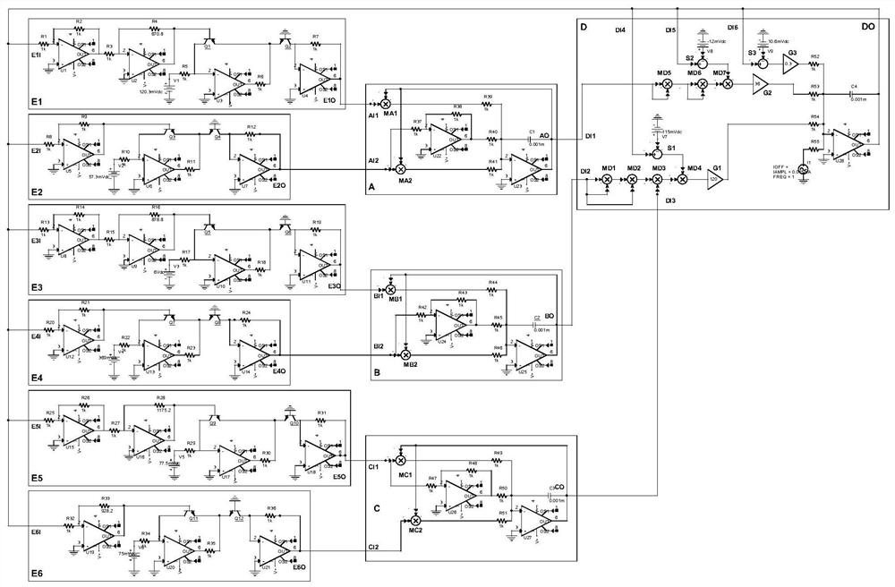 A circuit for simulating the simplified Hodgkin-Huxley neuron model