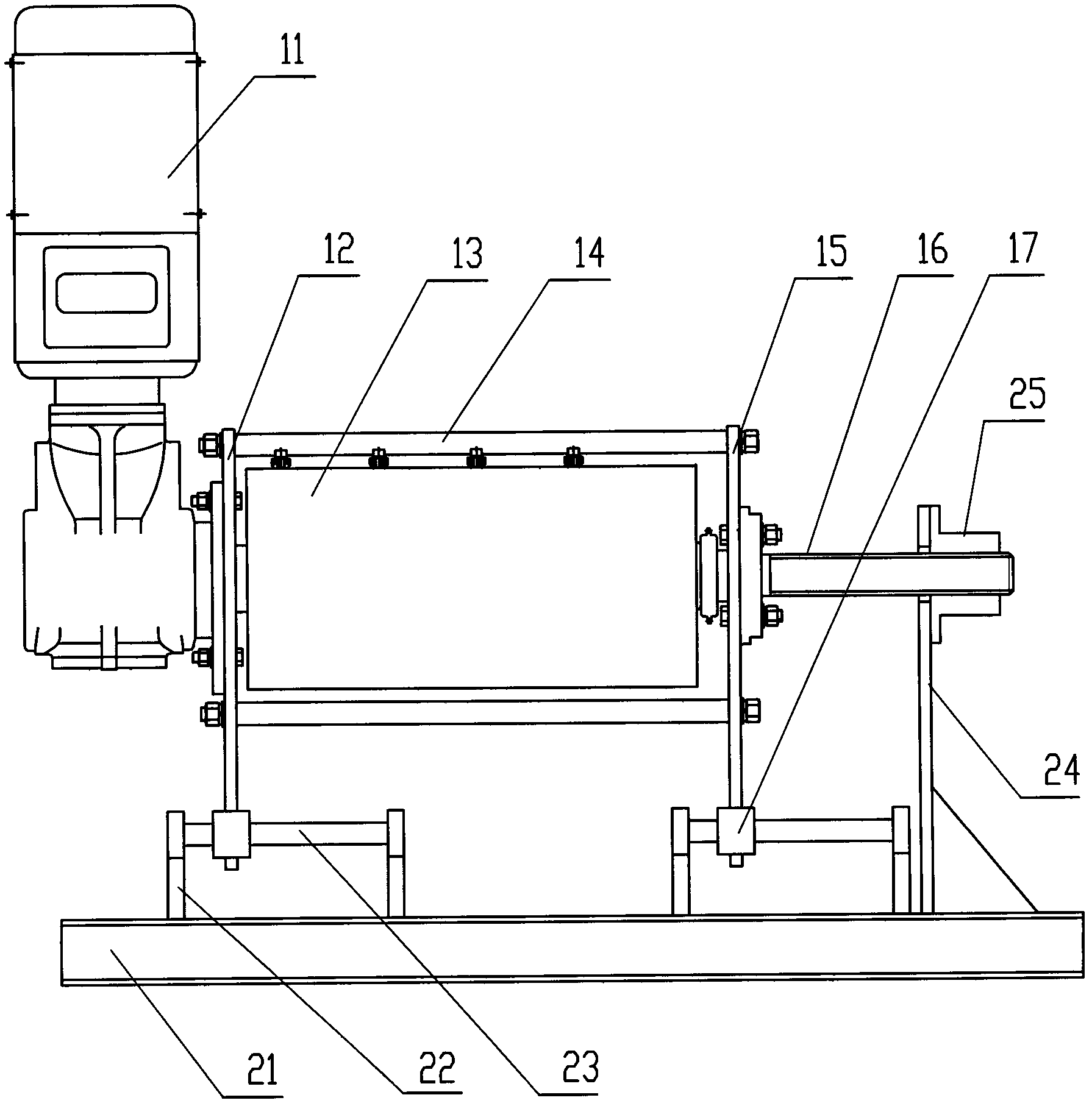 A boom machine that drives the translation of the reel