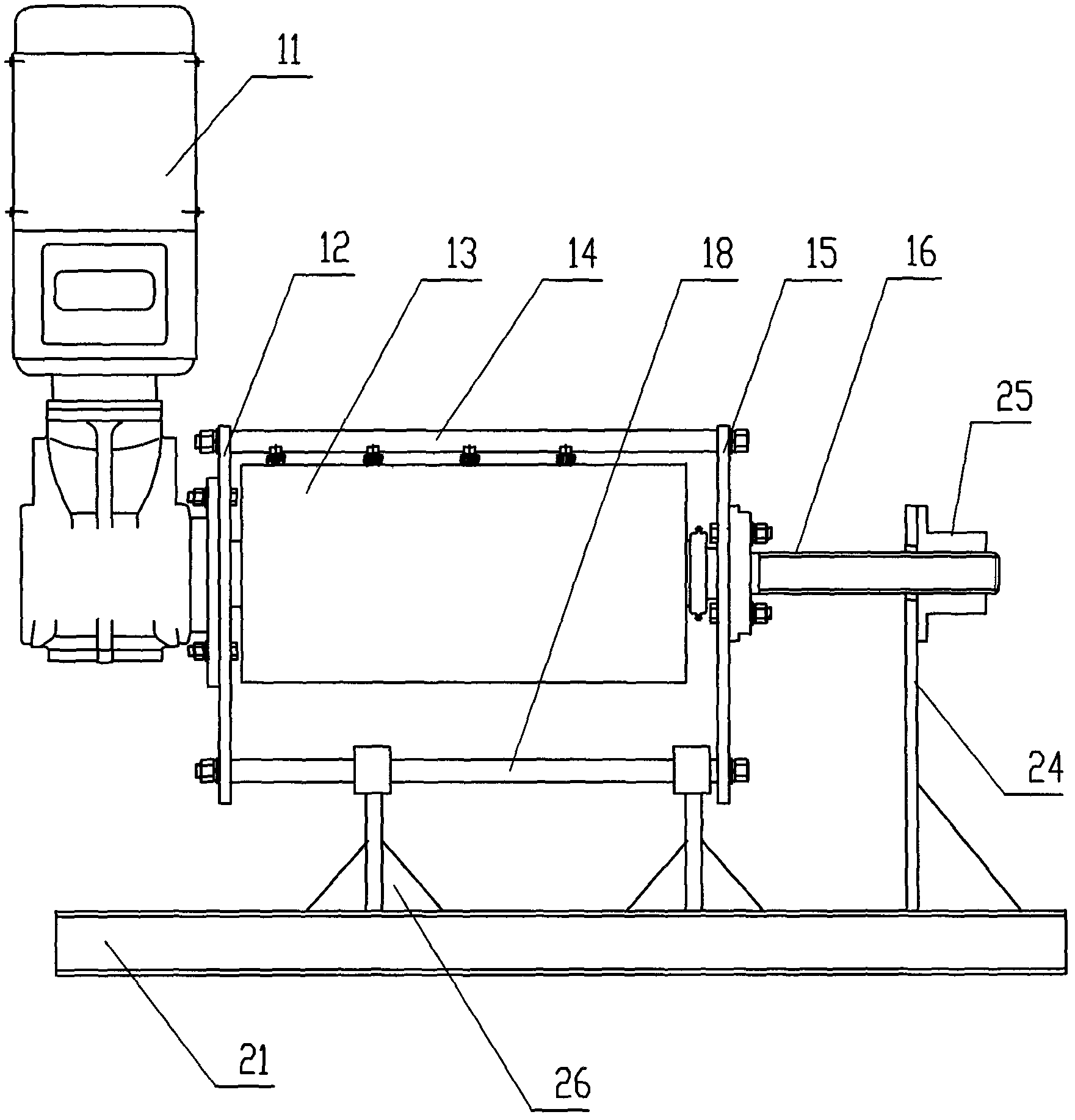 A boom machine that drives the translation of the reel