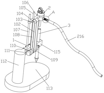 Clamping system for oil injection of inner wall of pen tube