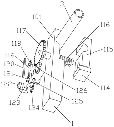 Clamping system for oil injection of inner wall of pen tube