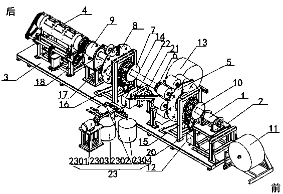 Glass fiber pipe production device