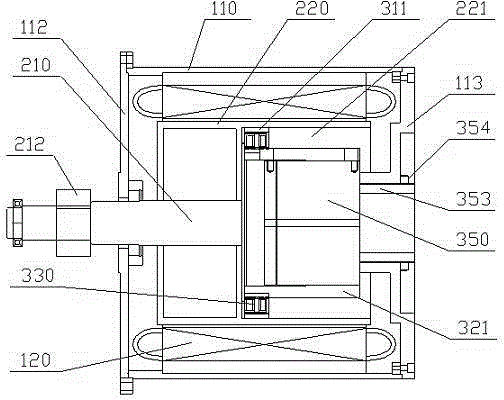 Permanent magnet synchronous direct-drive lifting machine with gear