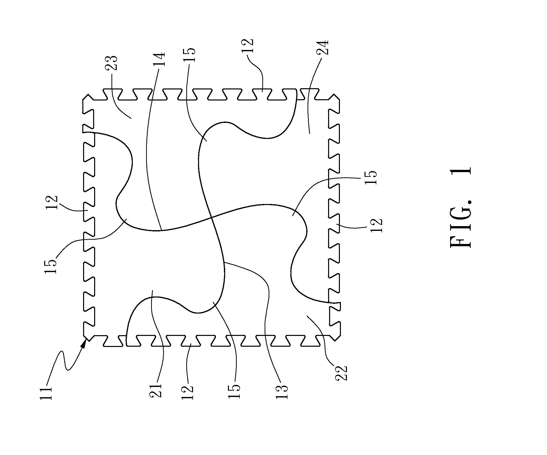 Mat with puzzle function