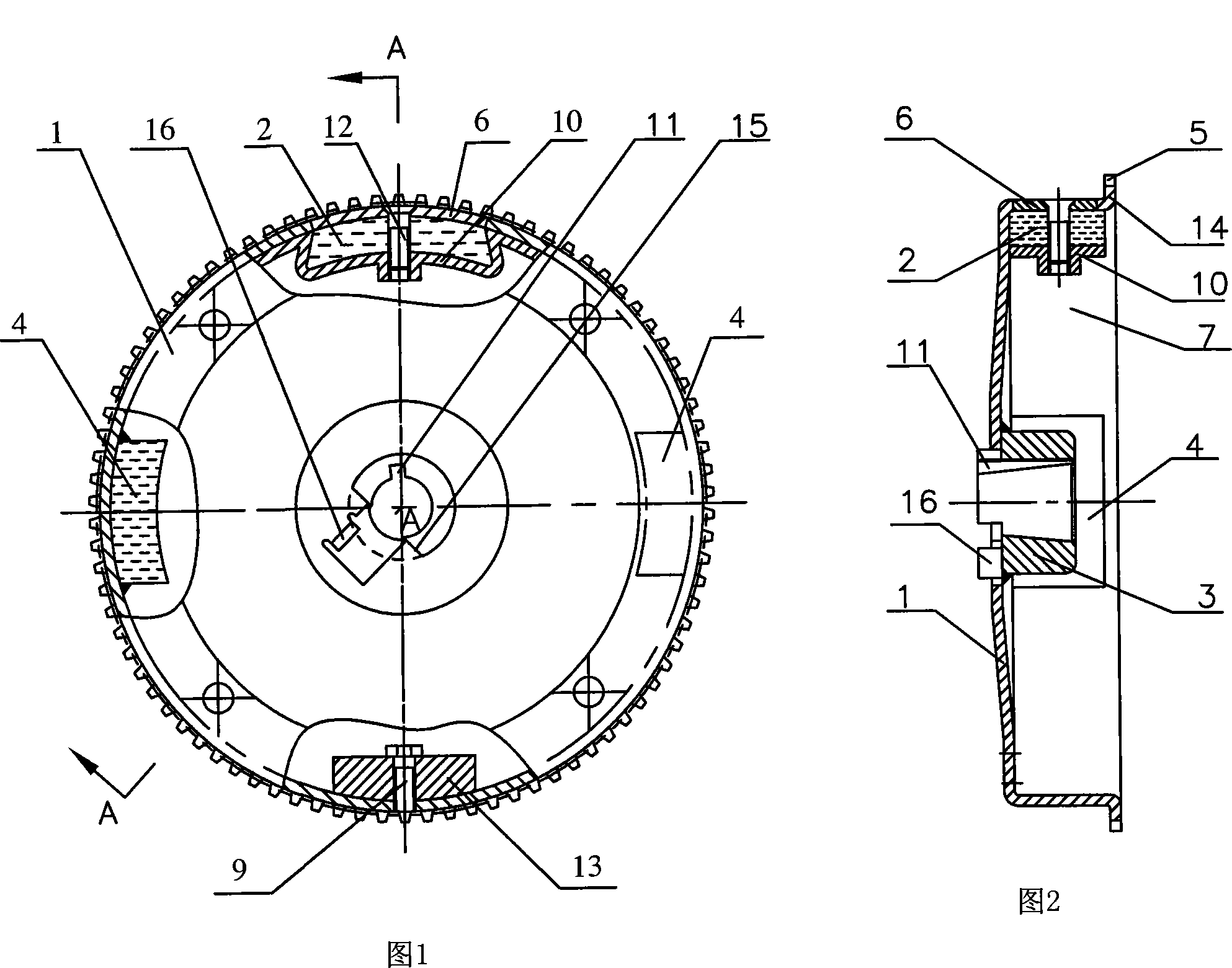 Gasoline engine electric-starting flywheel