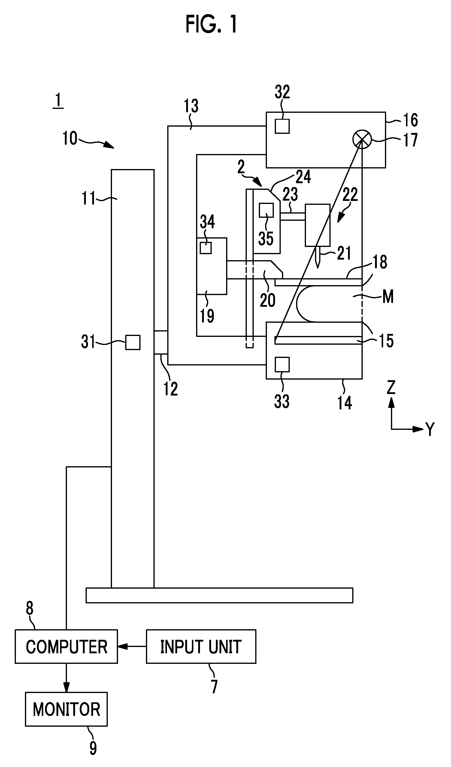 Radiographic image display device and method for displaying radiographic image