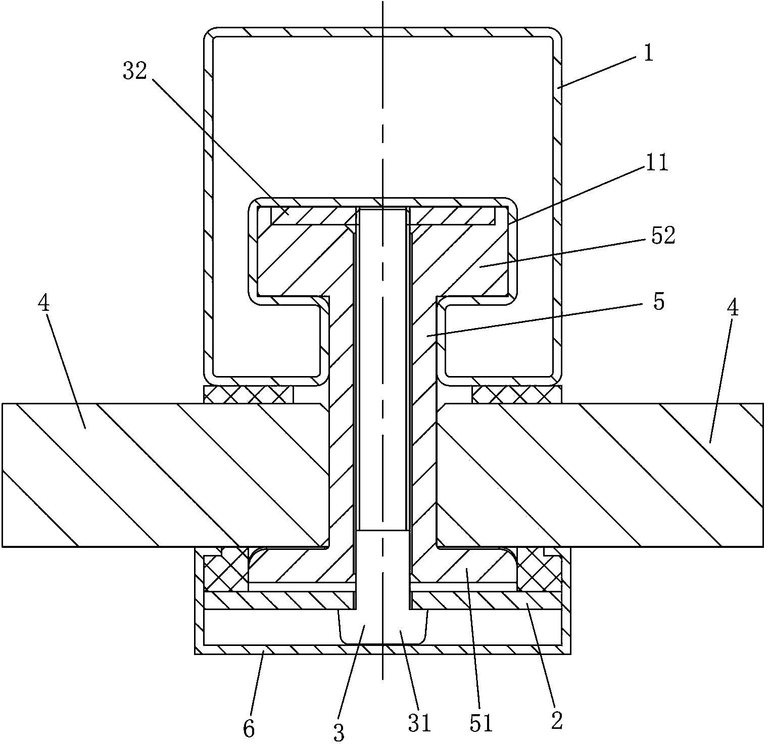 Pre-tightening connecting assembly used for mounting curtain wallboard