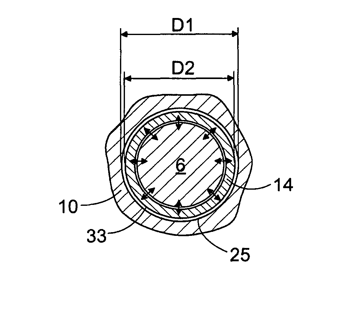 Bearing of a breaking device tool