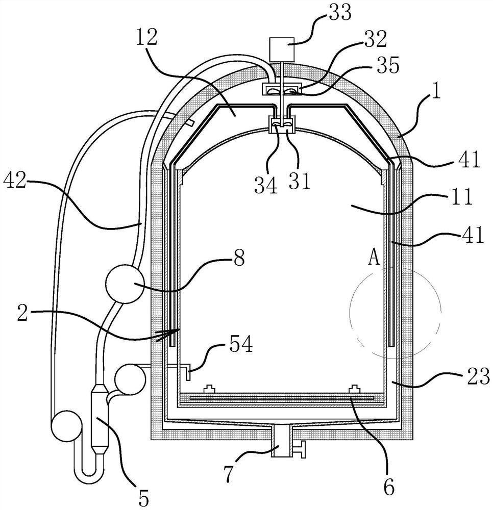 Ammonium metavanadate dewatering system and ammonia-rich dewatering method of ammonium metavanadate