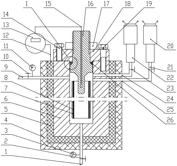 An anti-corrosion coating high temperature and high pressure performance evaluation test device and test method