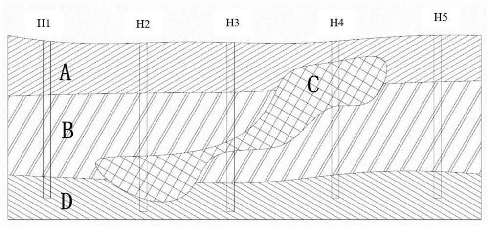 Drilling geological section modeling method based on topology