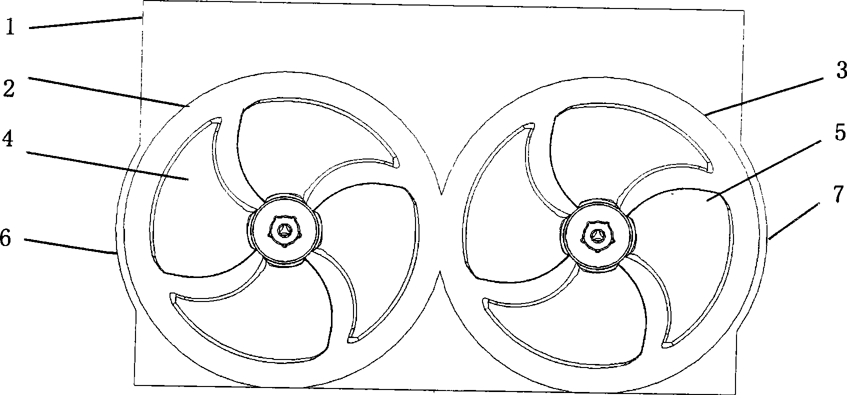 Improved spiral casing structure of wall hanging air conditioner