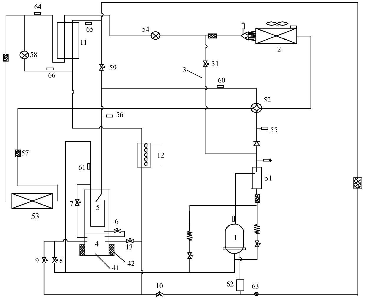 Air conditioner capable of heating continuously and control method thereof