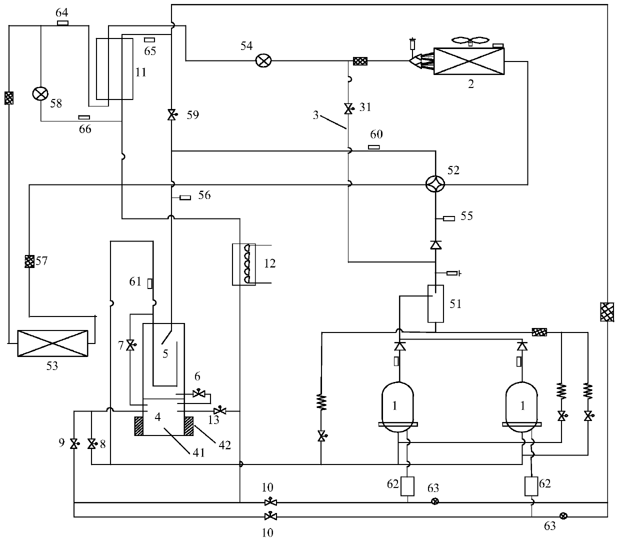 Air conditioner capable of heating continuously and control method thereof