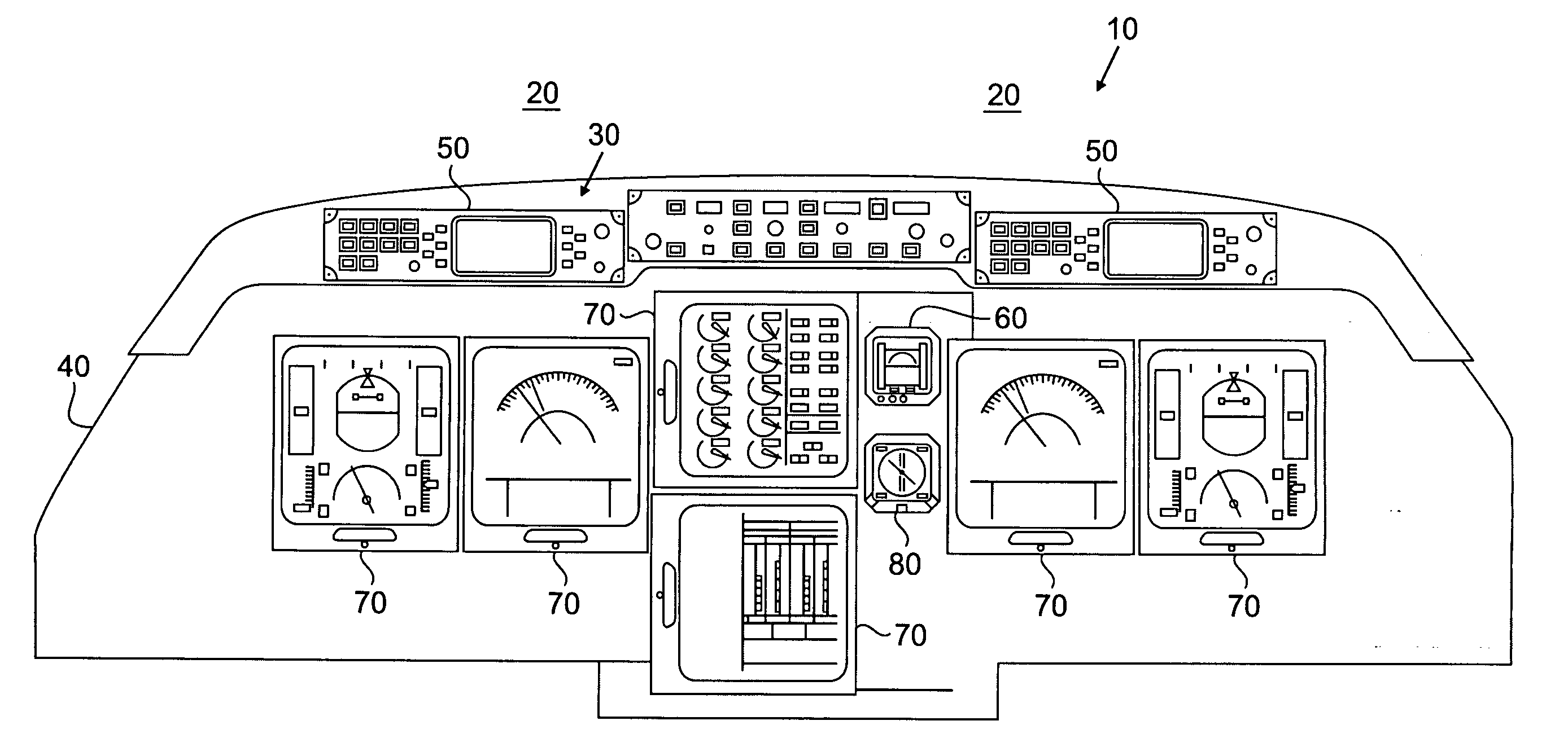 Standby display aircraft management system