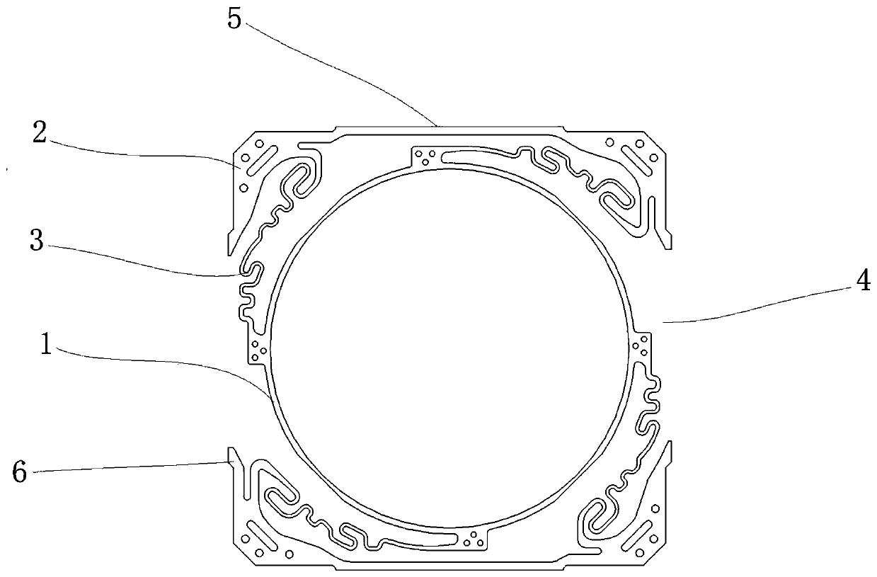 Split type upper elastic sheet structure, driving device and electronic equipment