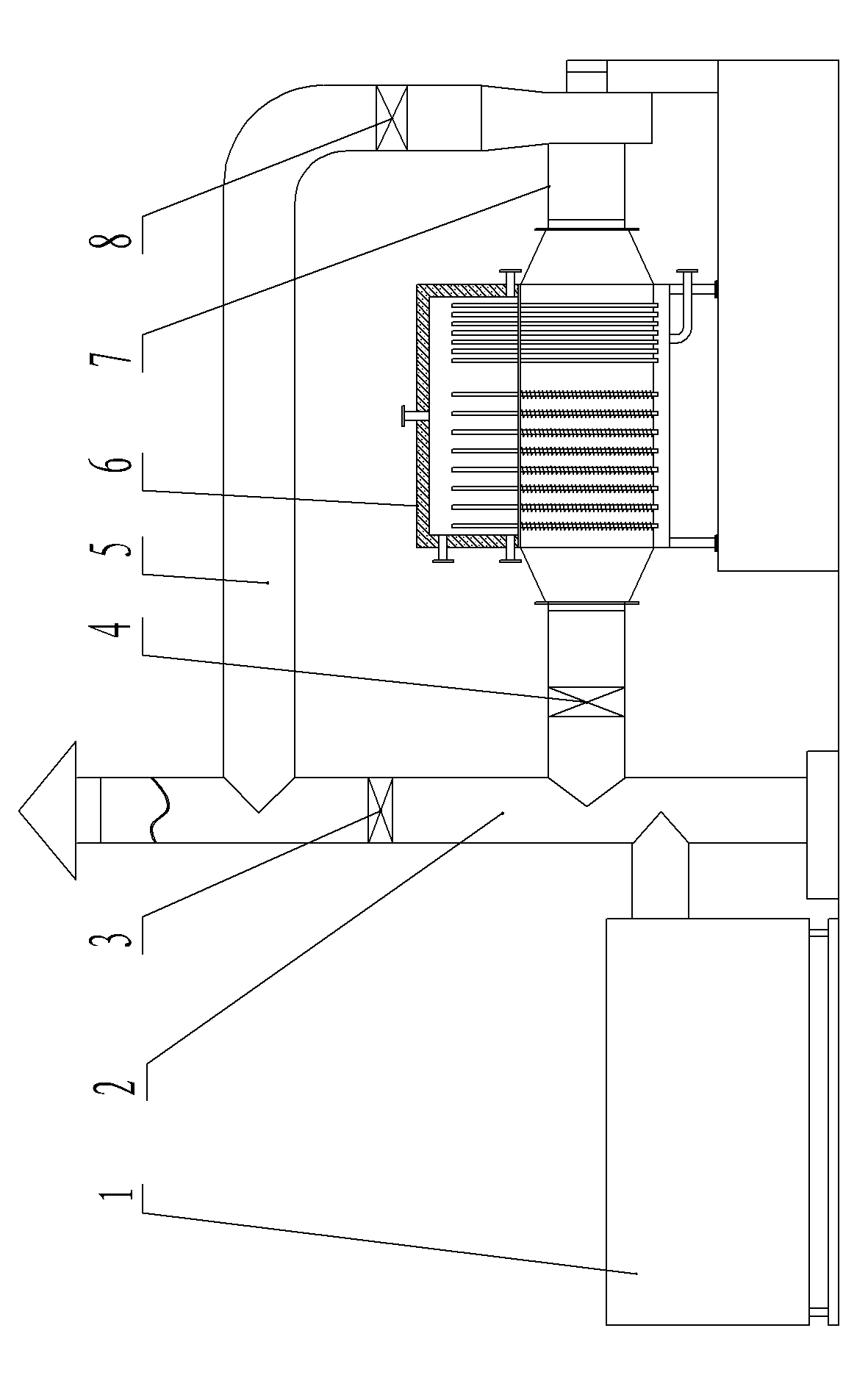 Waste heat recovering system of boiler