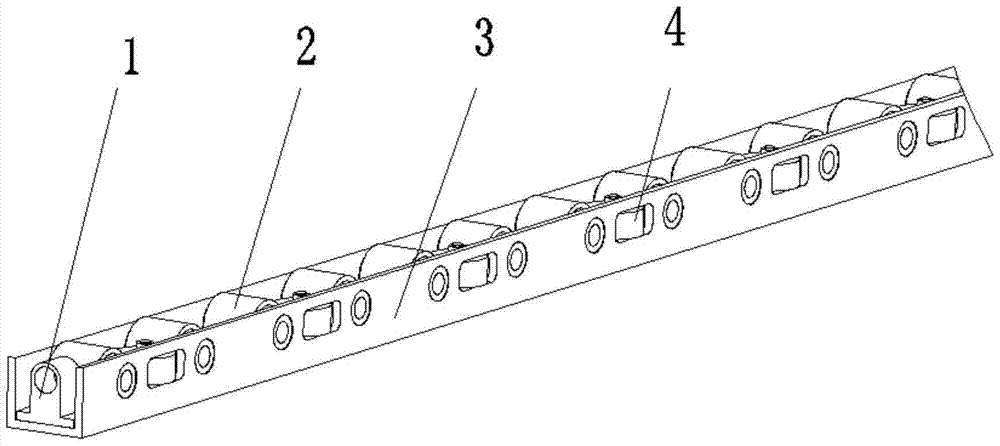 An installation support track for an underwater vehicle battery pack