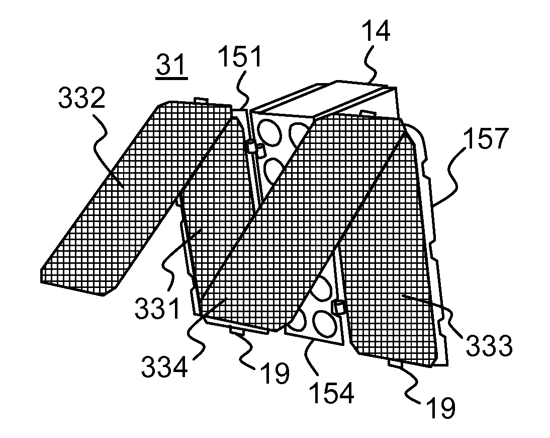 Deployable Structure Forming an Antenna Equipped with a Solar Generator for a Satellite