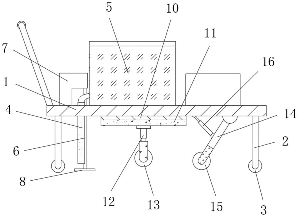 Waterproof base surface coating device for road construction