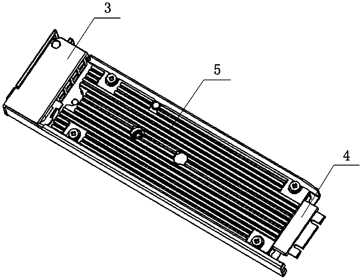 Server and hard disk quick disassembly and assembly heat dissipation composite module thereof