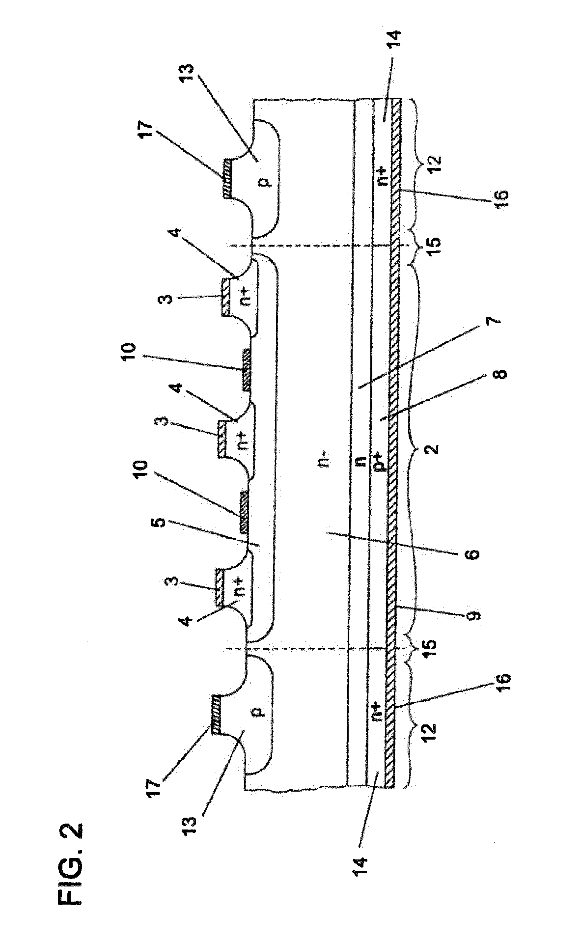 Flat gate commutated thyristor